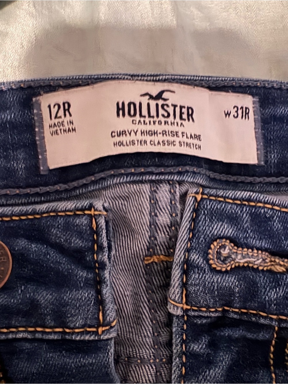 Hollister Indigo Wide-Leg Flare Jeans - Picture 2 of 2